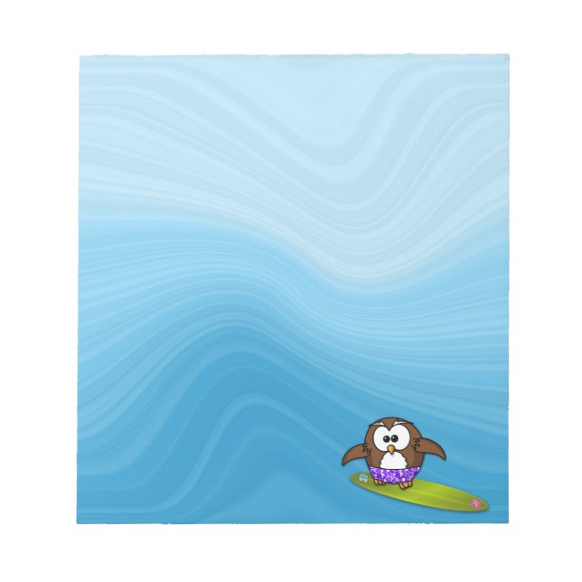 Bloc-note chouette surfeur (Devant)