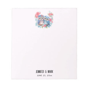 Bloc-note Chouettes amoureuses Assis sur une branche d'arbre