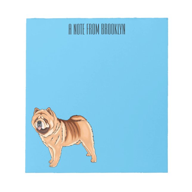 Bloc-note Chow Chow dog cartoon (Devant)
