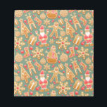 Bloc-note christmas gingerbread santa<br><div class="desc">gingerbread, "gingerbread man", "christmas cookies", christmas, xmas, "kawaii christmas""kawaii xmas", snowman, snowflakes, santa, "santa claus", "ugly christmas", kawaii, ornaments, stockings, retro, "old fashioned", reindeer brown red green white</div>