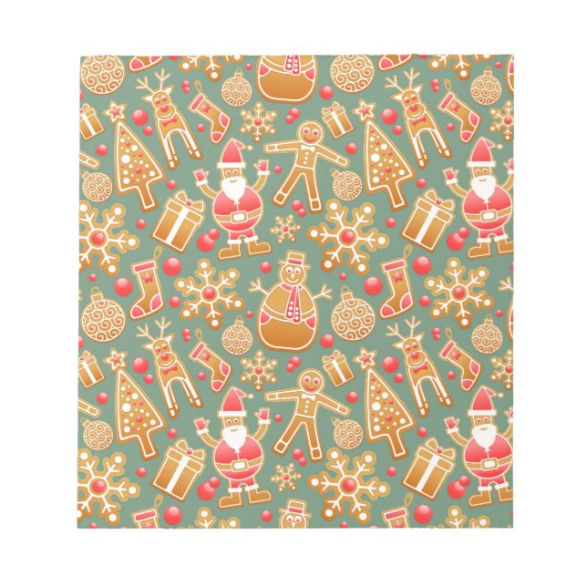 Bloc-note christmas gingerbread santa (Devant)