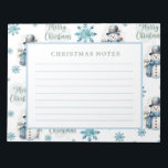 Bloc-note Christmas Snowman<br><div class="desc">Bloc-notes Christman Snowman. Vous pouvez personnaliser ce bloc-notes avec votre nom ou vos initiales.</div>