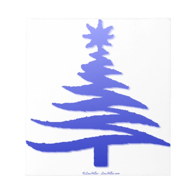Bloc-note Christmas Tree Stencil Cobalt Blue (Devant)
