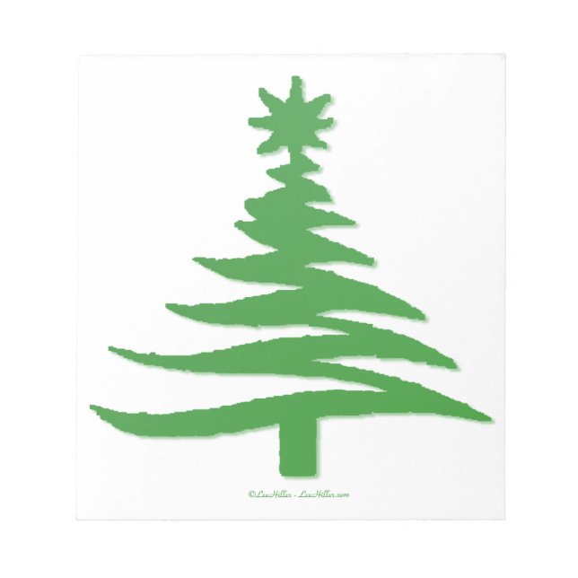 Bloc-note Christmas Tree Stencil Green (Devant)
