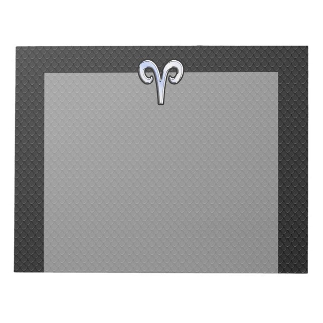 Bloc-note Chrome Comme Aries Signe Zodiaque (Devant)