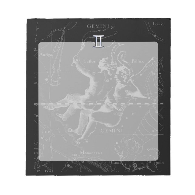 Bloc-note Chrome comme Gemini Zodiac Connexion Hevelius 1690 (Devant)