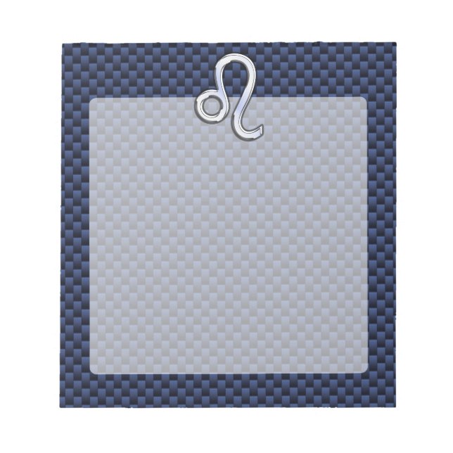 Bloc-note Chrome Comme Leo Zodiac Panneau Bleu Fibre de carb (Devant)