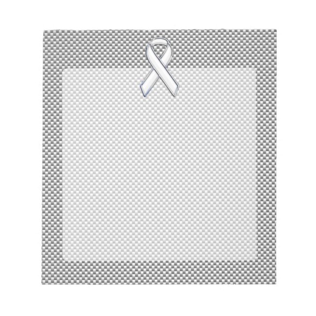 Bloc-note Chrome Comme White Ribbon Sensibilisation Fibre de (Devant)