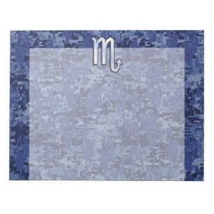 Bloc-note Chrome Scorpio Zodiac Connexion Marine Camo Bleu