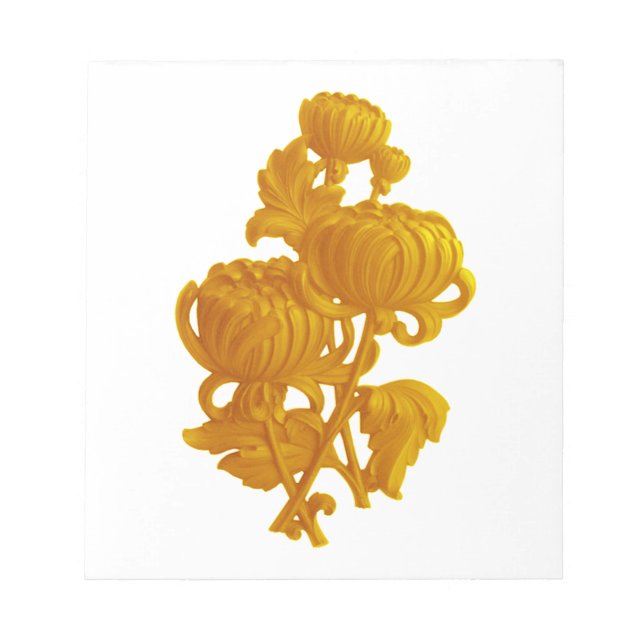 Bloc-note Chrysanthème jaune (Devant)