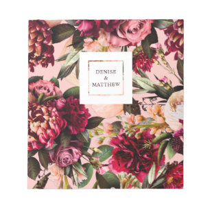 Bloc-note Chrysanthème romantique sur rose arachnéen