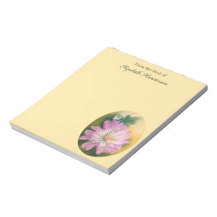 Bloc-note Chrysanthemum Pink and Cream Pastel Floral