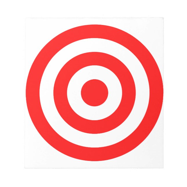 Bloc-note Cible Red Bullseye (Devant)