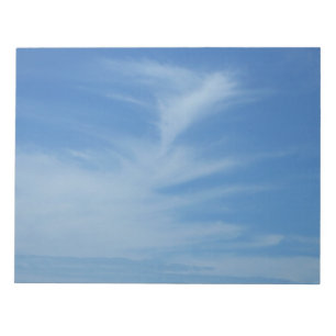 Bloc-note Ciel bleu avec des nuages blancs, photo abstraite