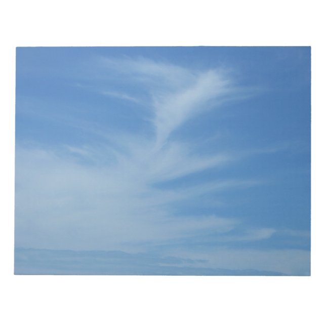 Bloc-note Ciel bleu avec nuages blancs Abstrait Nature Photo (Devant)