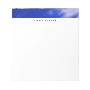 Bloc-note Ciel Bleu Professionnel Simple Minimaliste
