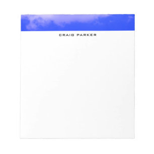 Bloc-note Ciel Bleu Professionnel Simple Minimaliste