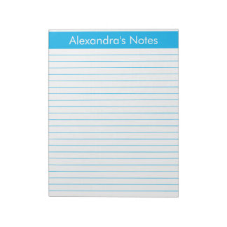 Bloc-note Ciel Élégant Bleu 8.5x11 Format Lettre Grand Forma