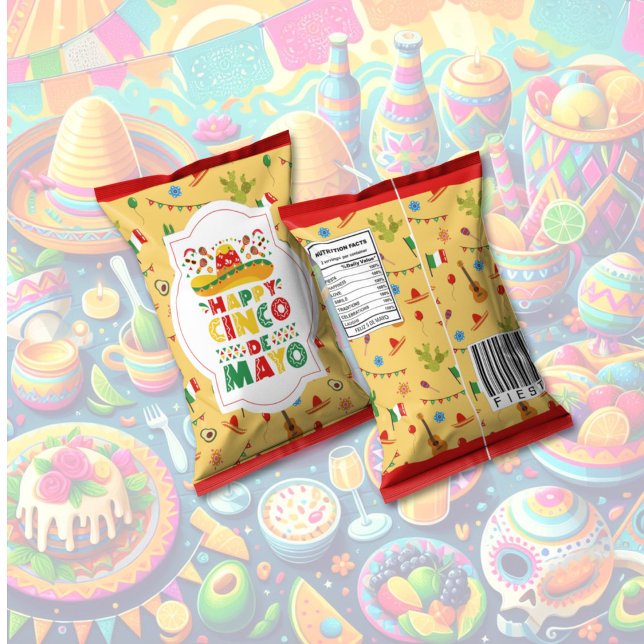 Bloc-note Cinco De Mayo Chip Bag Wrappers Party Faveurs (Cinco De Mayo Fiesta celebration Chip Bag favor Wrappers)
