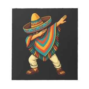 Bloc-note Cinco de Mayo Dabbing Mexicain Poncho