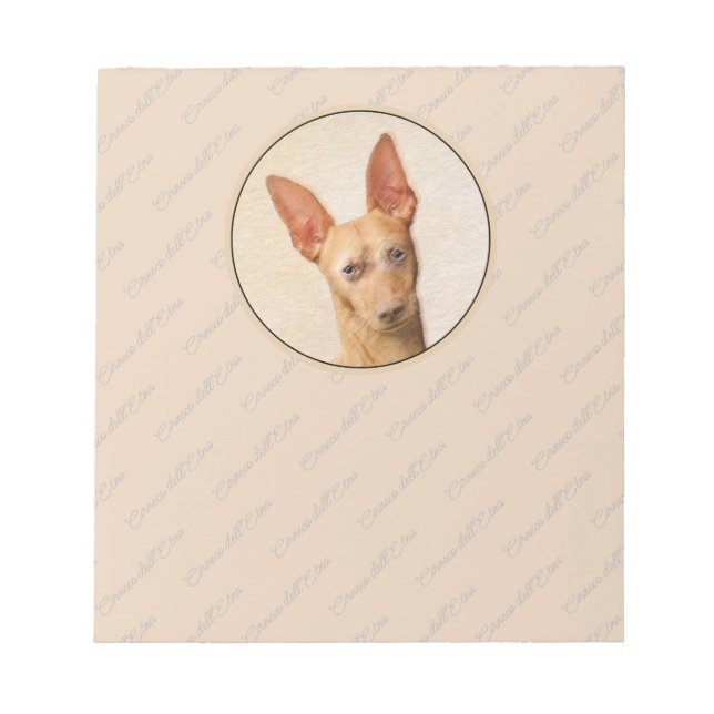 Bloc-note Cirneco dell’Etna Peinture - Cute Original Chien A (Devant)