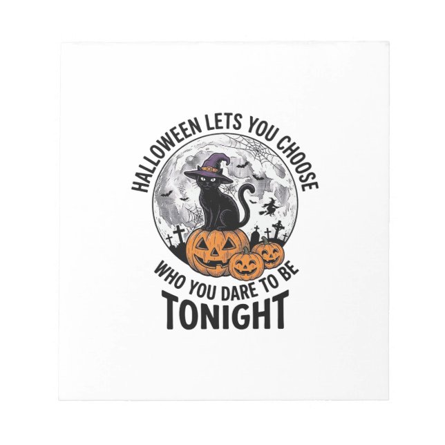 Bloc-note Citation de chat Halloween Citrouille Sombre Sorci (Devant)