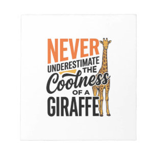 Bloc-note Citation de girafe drôle design vintage vecteur T-