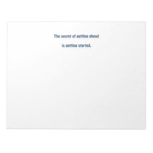 Bloc-note Citation de Mark Twain - Le secret de l'avance est