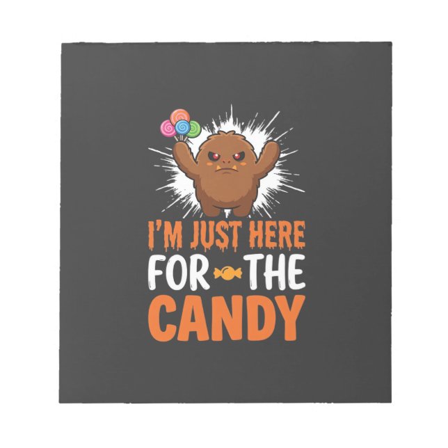 Bloc-note Citation de Monstre de Bonbons d'Halloween Design (Devant)