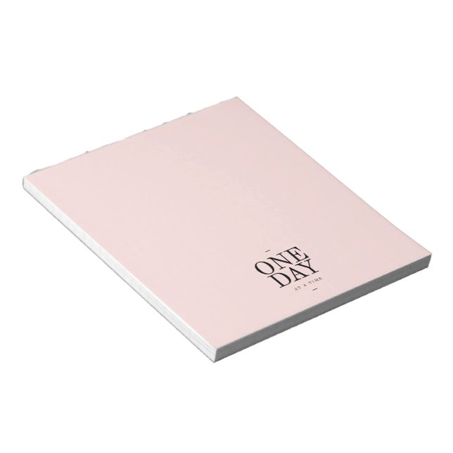 Bloc-note Citation de persévérance d'un jour cadeau rose (Incliné)