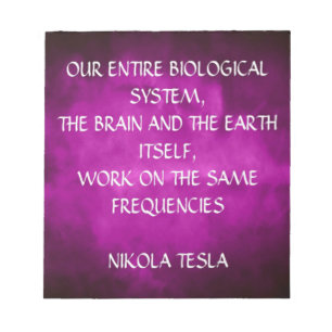 Bloc-note Citation de Tesla sur le violet