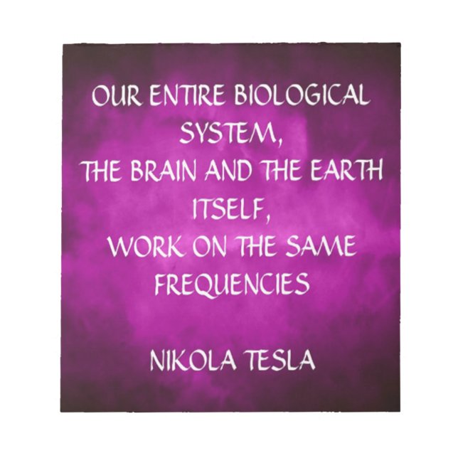 Bloc-note Citation de Tesla sur le violet (Devant)