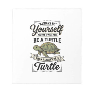 Bloc-note Citation de Tortue Drôle Design de Gravure Vintage
