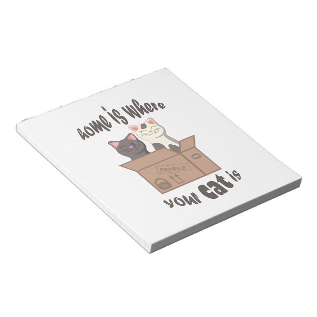 Bloc-note Citation drôle Accueil est où est votre chat (Incliné)