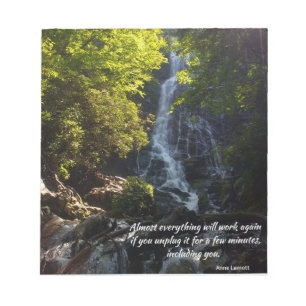 Bloc-note citation inspirante - photo nature -