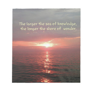 Bloc-note Citation inspirée de beau lever de soleil d'océa