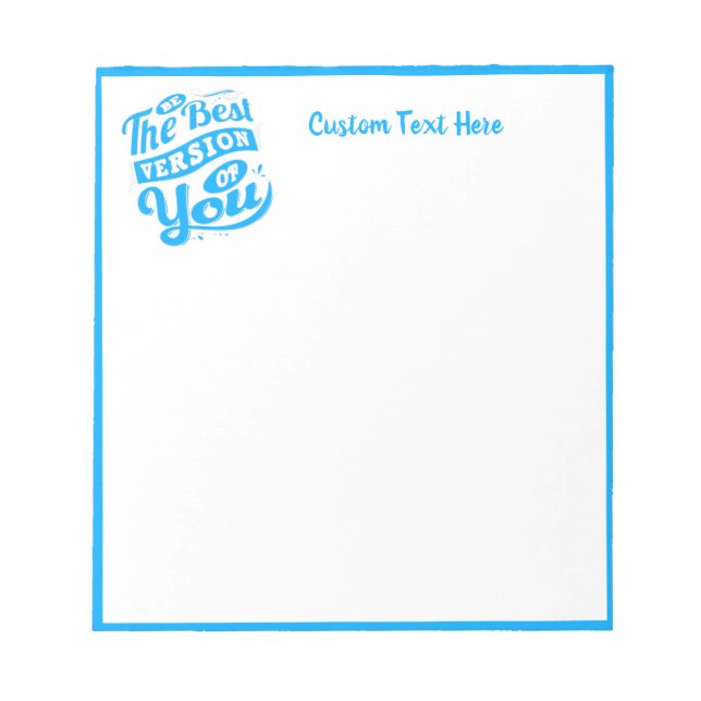 Bloc-note Citation Motivationnelle Inspirationnelle Bleue Pe (Devant)