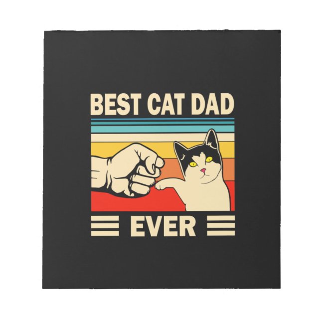 Bloc-note Citations grand-père | Meilleur papa de chat (Devant)