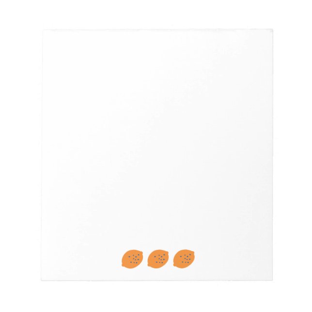 Bloc-note Citron bleu et orange Motif Jouer sur le thème des (Devant)