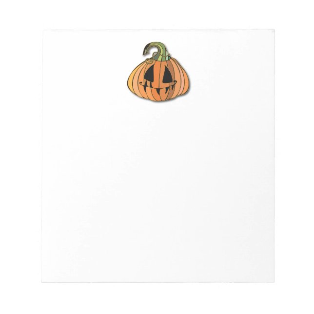 Bloc-note Citrouille de Jack-o'-lantern de pays (Devant)