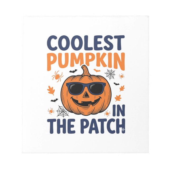 Bloc-note Citrouille la plus cool du patch Halloween Shirt_1 (Devant)