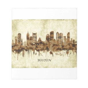 Bloc-note Cityscape de Boston Massachusetts