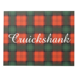 Bloc-note Clan de char de croisière tartan de kilt écossais