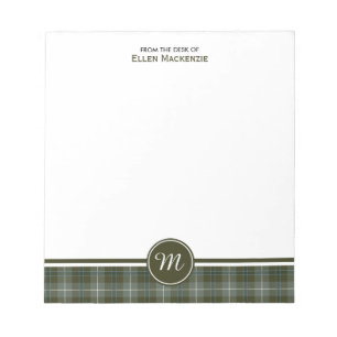Bloc-note Clan Douglas Patiné Tartan Monogramme