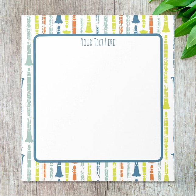 Bloc-note Clarinet cadeau d'instrument de musique personnali (Personalized clarinet themed notepad)