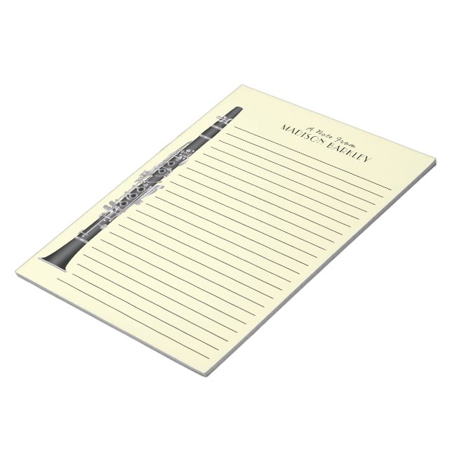 Bloc-note Clarinet Music Teacher Band Musicien (Incliné)