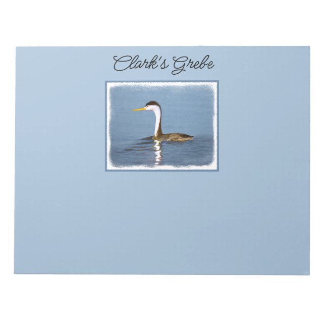 Bloc-note Clark's Grebe Painting - Art original pour les ois (Devant)