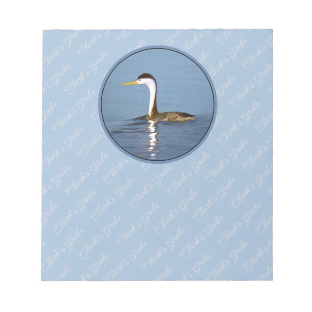 Bloc-note Clark's Grebe Painting - Art original pour les ois (Devant)
