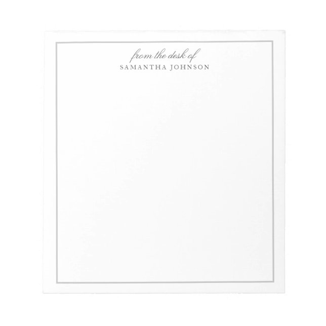 Bloc-note Classique Moderne Minimaliste Du Bureau De (Devant)