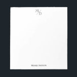 Bloc-note Classique Personnalisé Simple Moderne Élégant Nom<br><div class="desc">Personnalisé Classique Simple Moderne Élégant Monogramme Nom Bloc-notes</div>